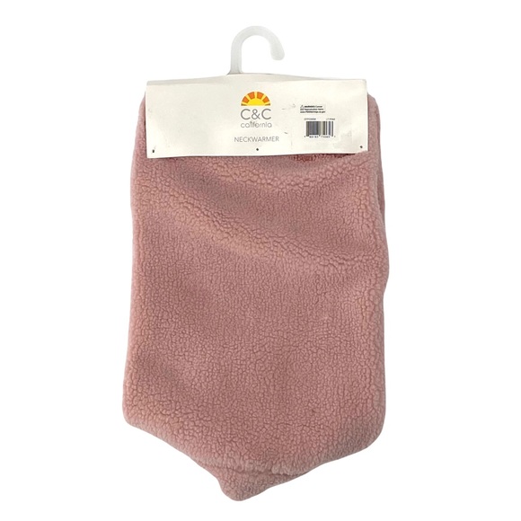 NEW C&C California Sherpa Neck Warmer Pink One Size - Picture 3 of 3